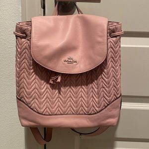 Coach pink backpack